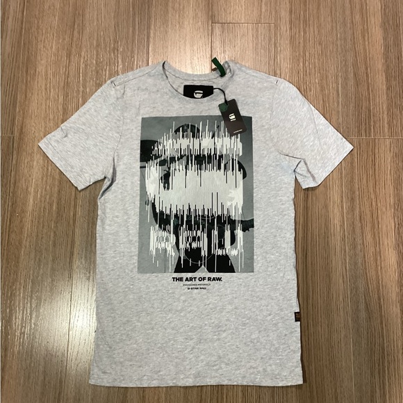 G-STAR RAW Gray Graphic T-Shirt – Size S - NWT - Picture 1 of 9